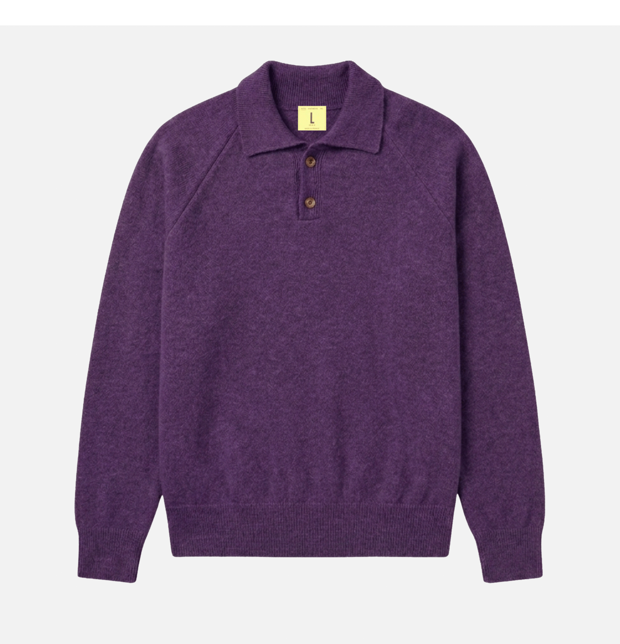 Nitto Knitwear Polo Armen LS Rose Prune