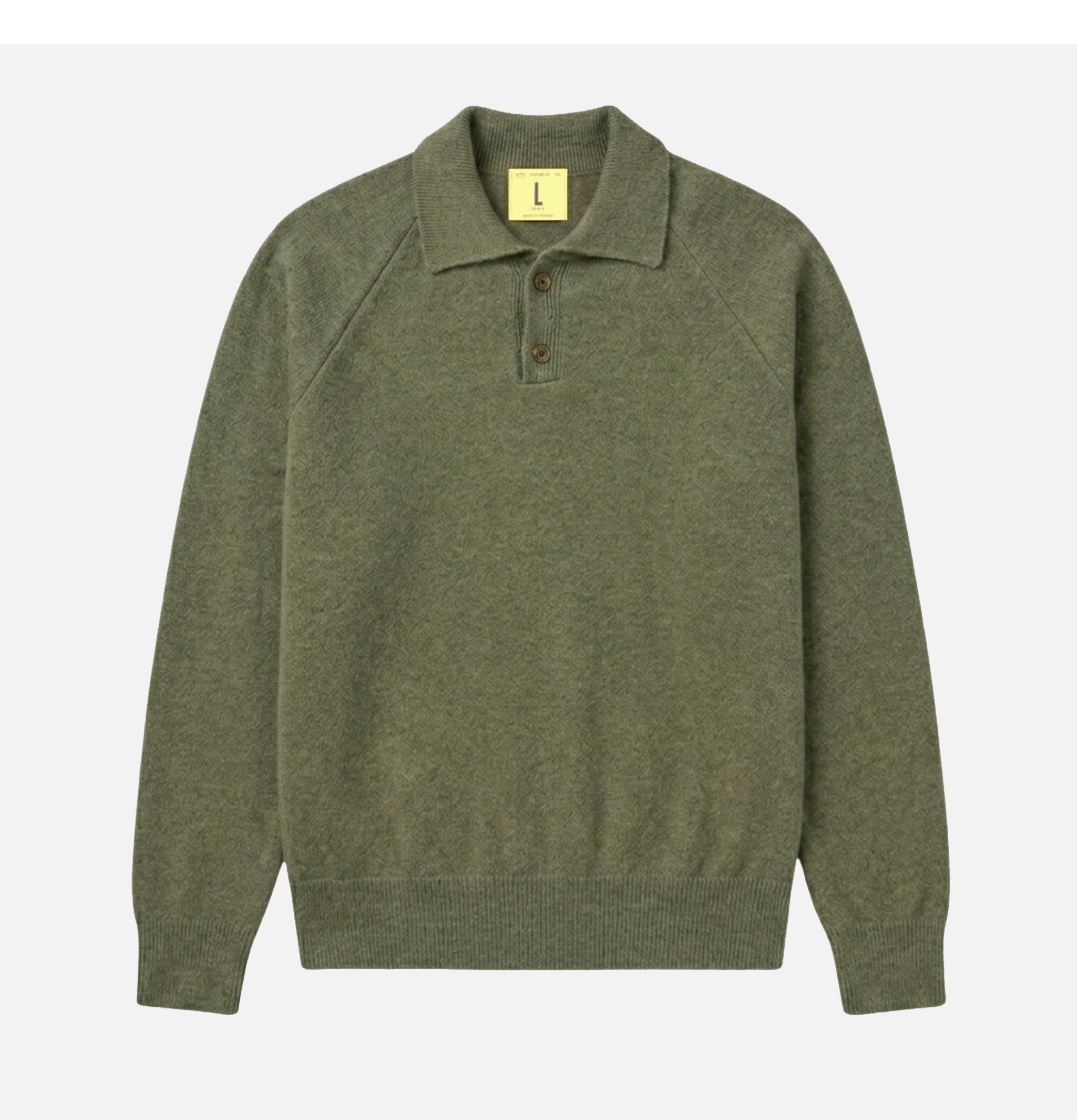 Nitto Knitwear Armen LS Polo Thicket Green