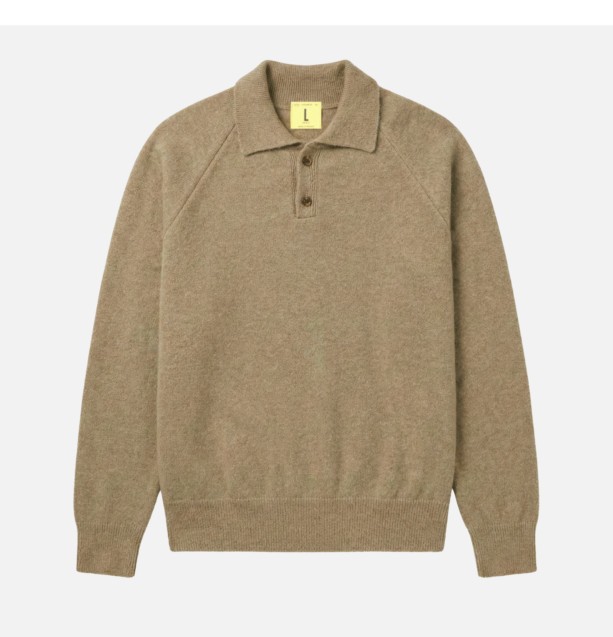 Nitto Knitwear Armen LS Polo Khaki