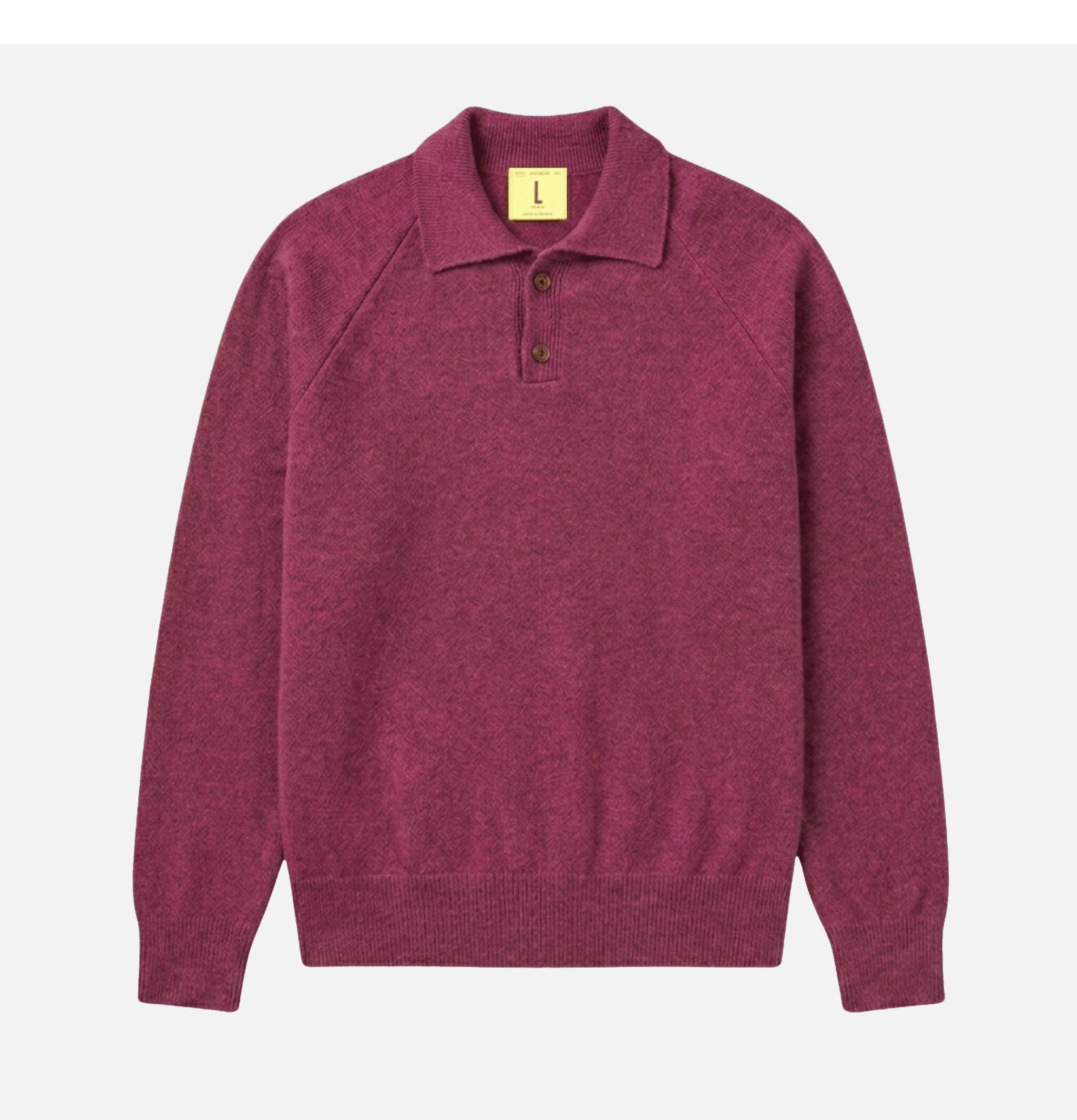 Nitto Knitwear Armen LS Polo Rose Plum