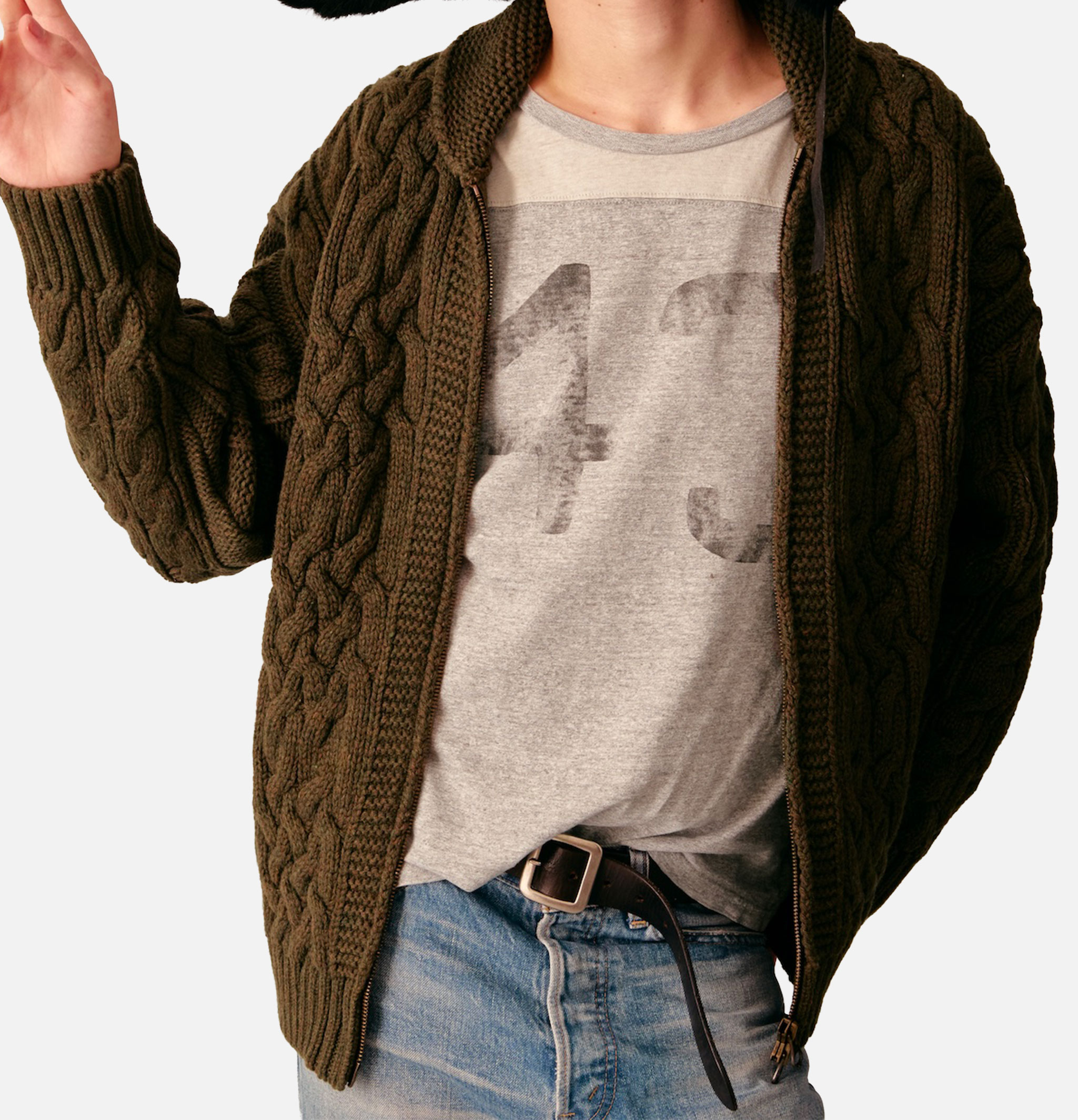 Nitto Knitwear Ohannes Cardigan Forest Green