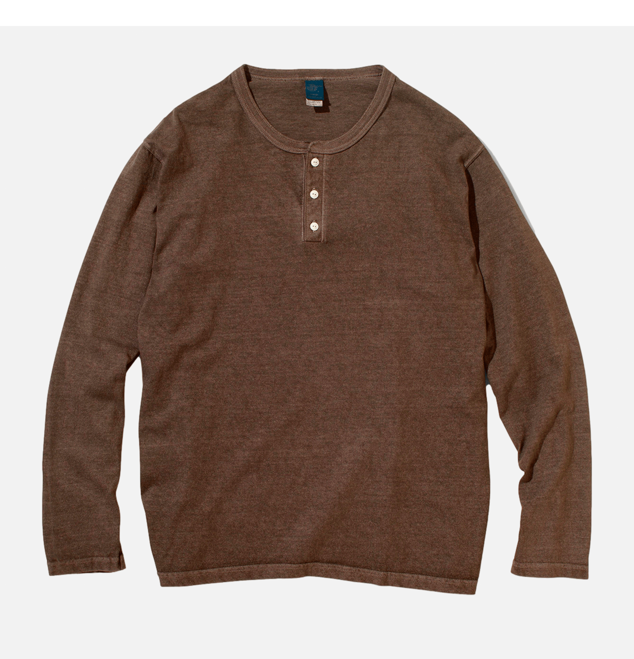 Good On Henley Tee Brown