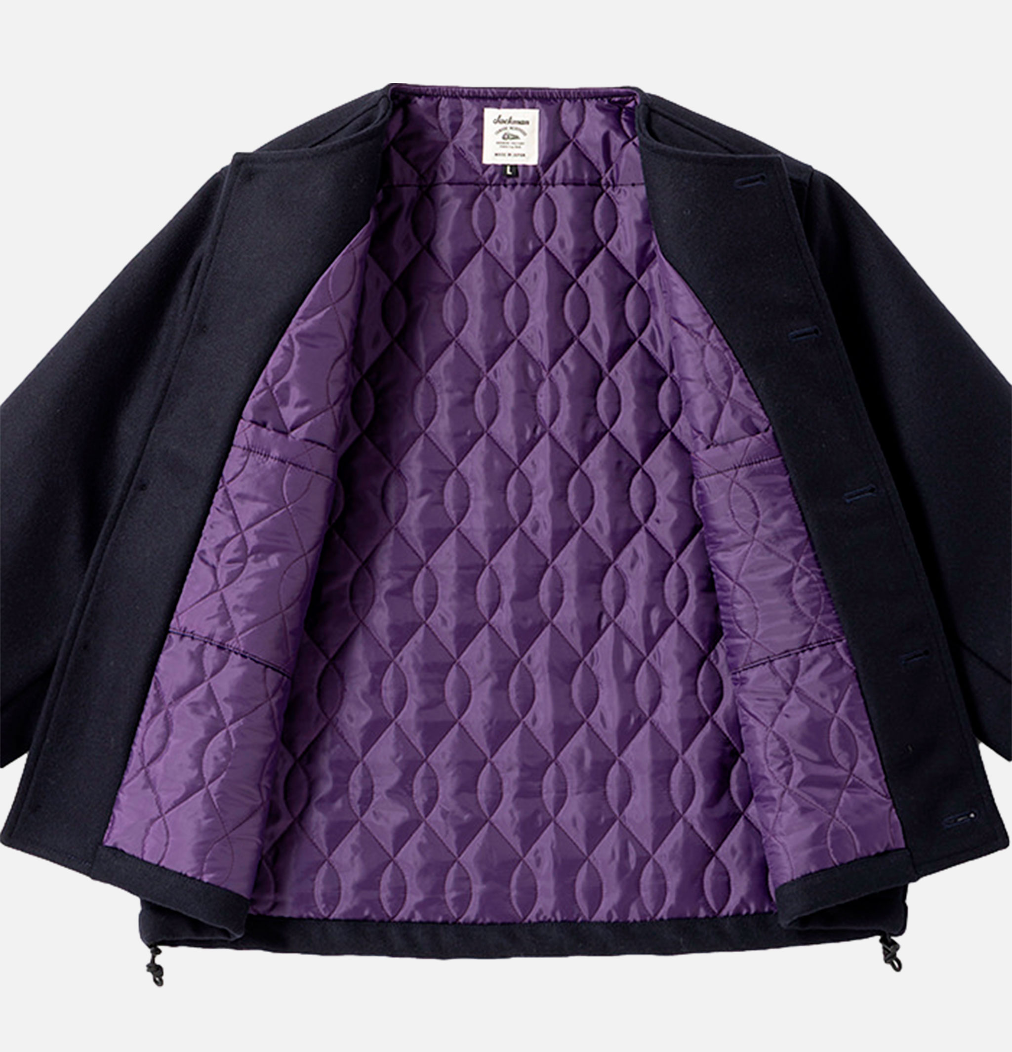 Veste Sans Col Jackman Melton Collarless Noir