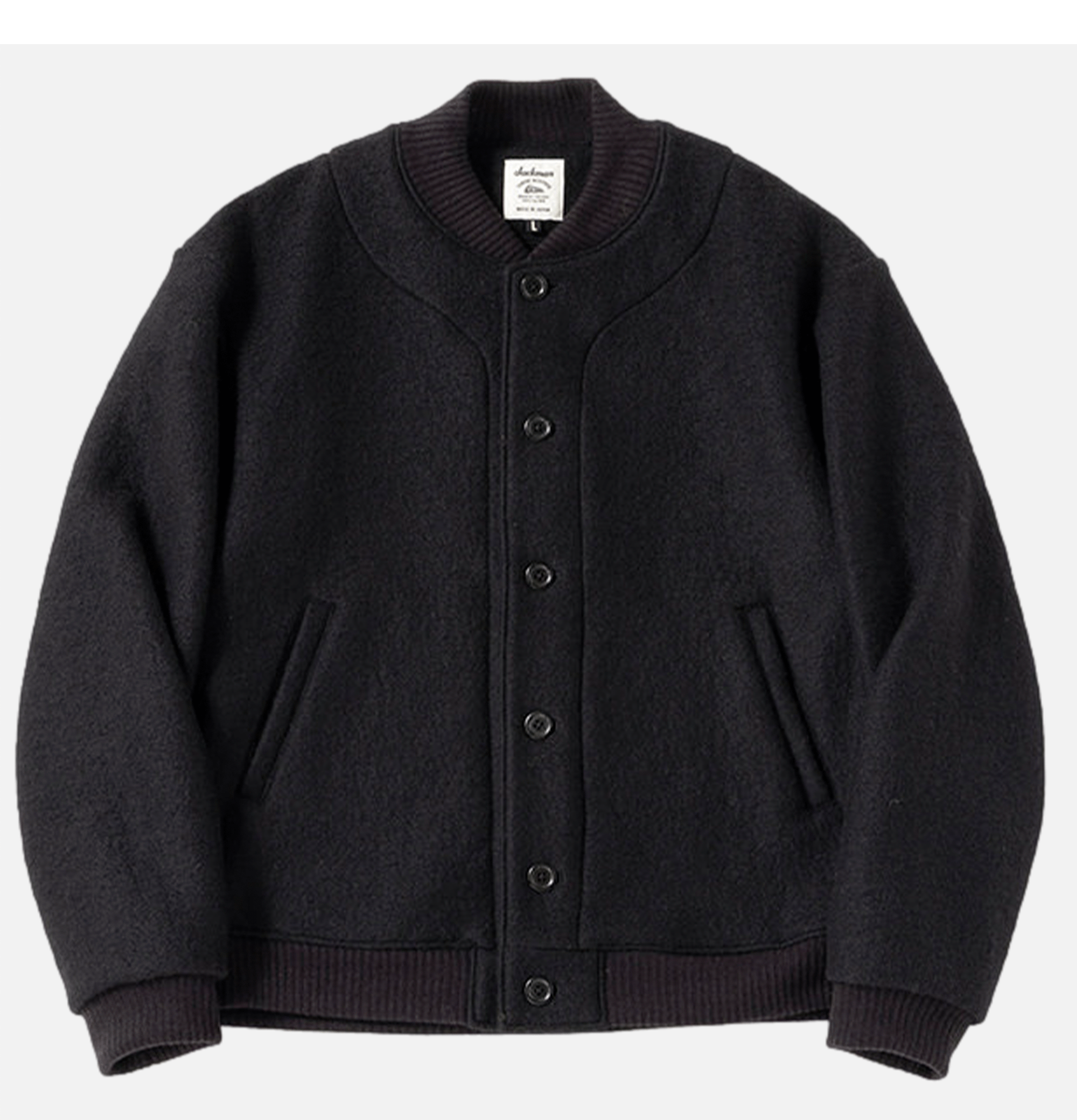 Jackman Wool Ground Jumper Jacket Black