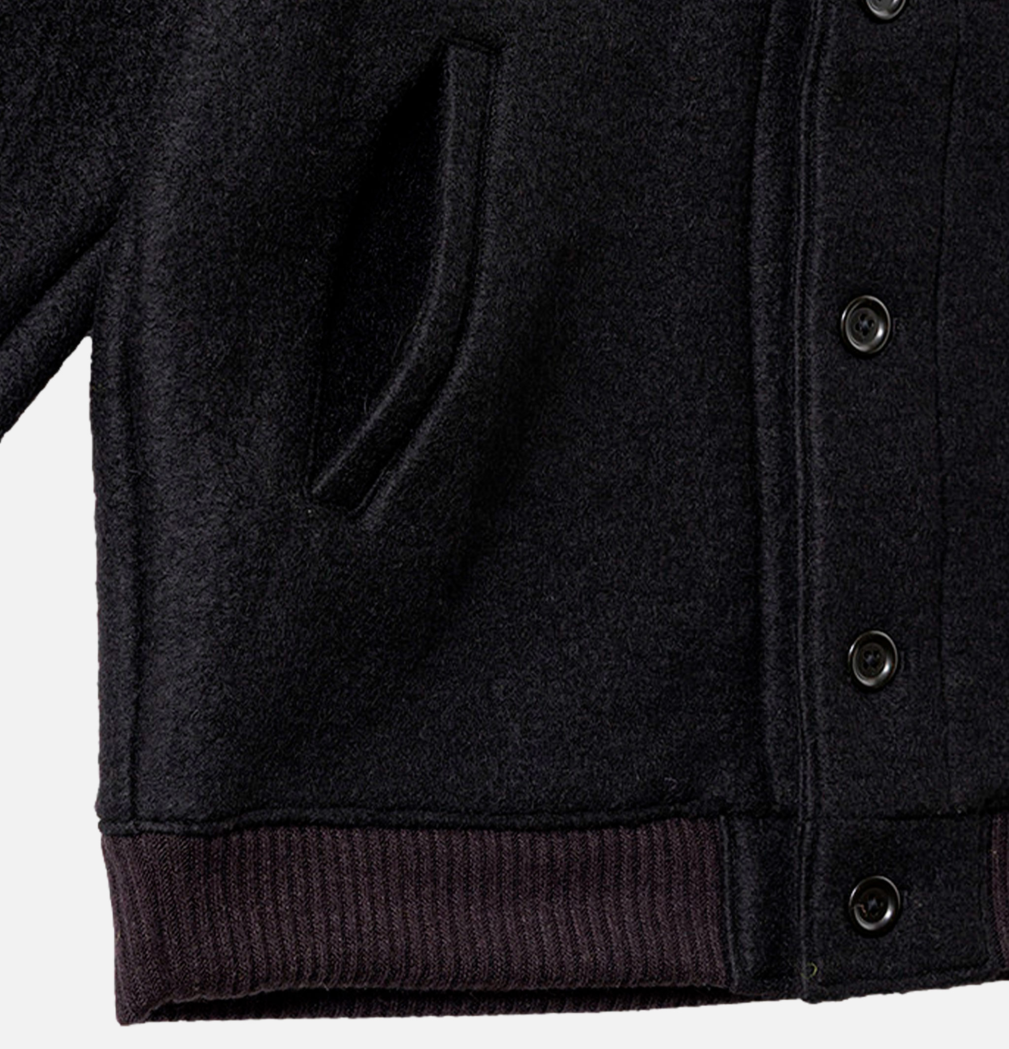 Jackman Wool Ground Jumper Jacket Black