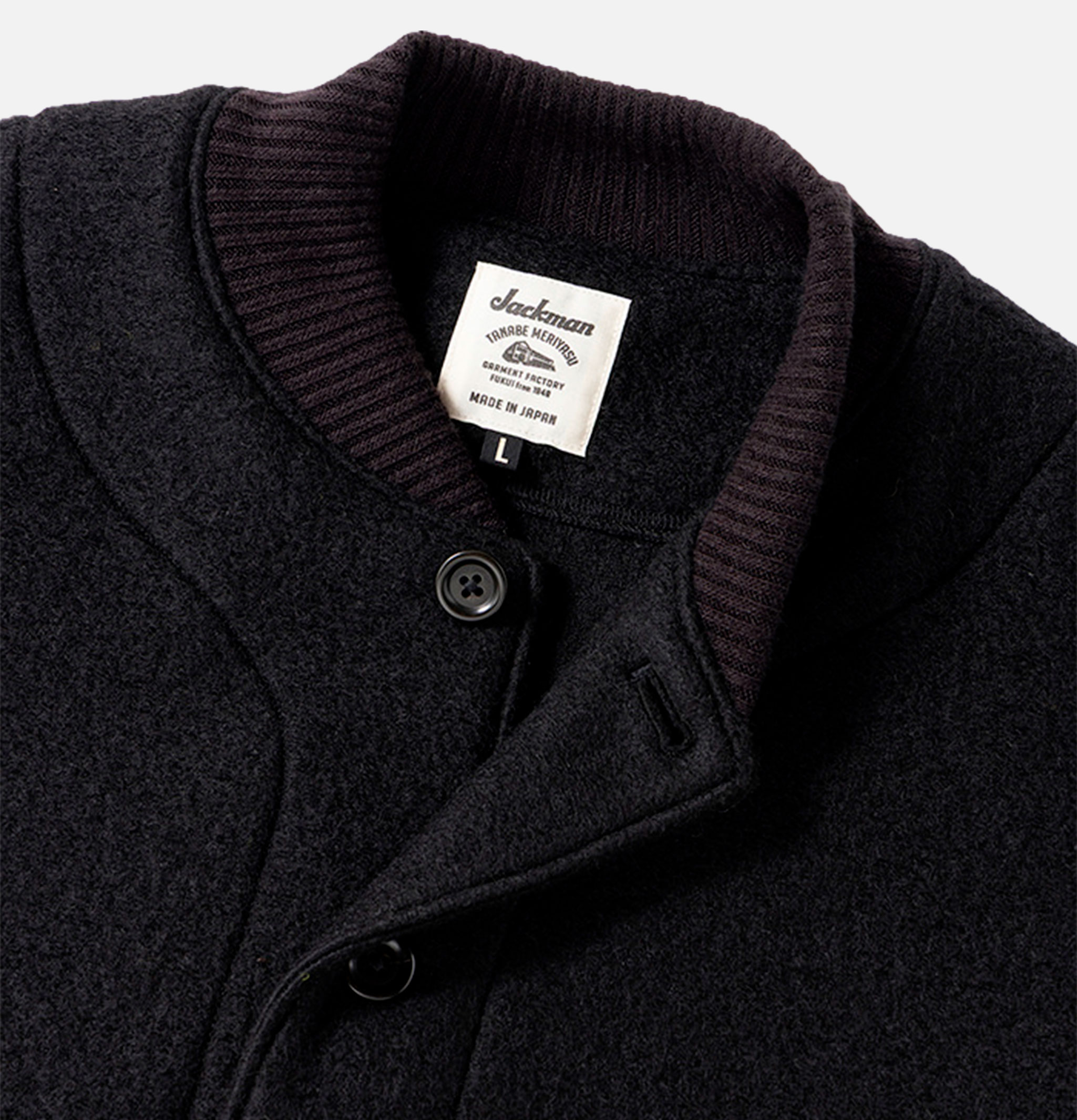 Jackman Wool Ground Jumper Jacket Black