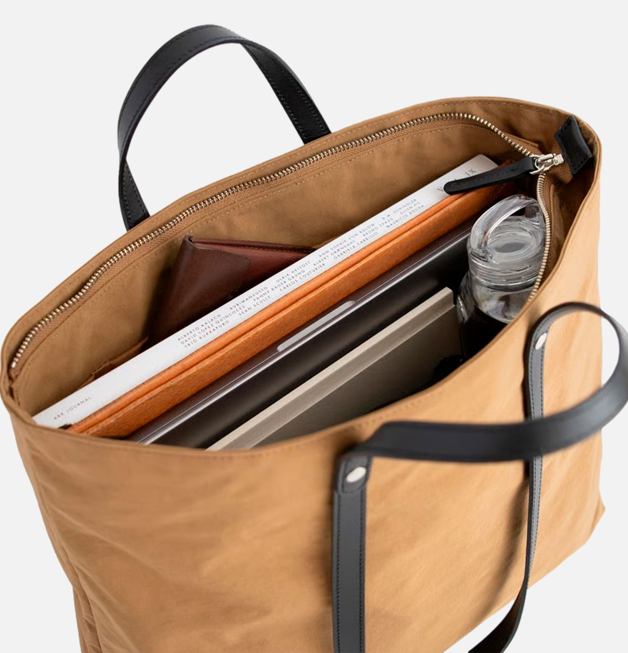 Urukust Twistloop Zip Medium Tote Bag Camel